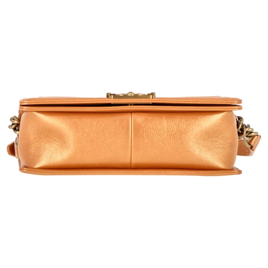 Chanel Gequiltete Mittelgroße Boy Flap Bag aus braunem Lammleder - Image 4