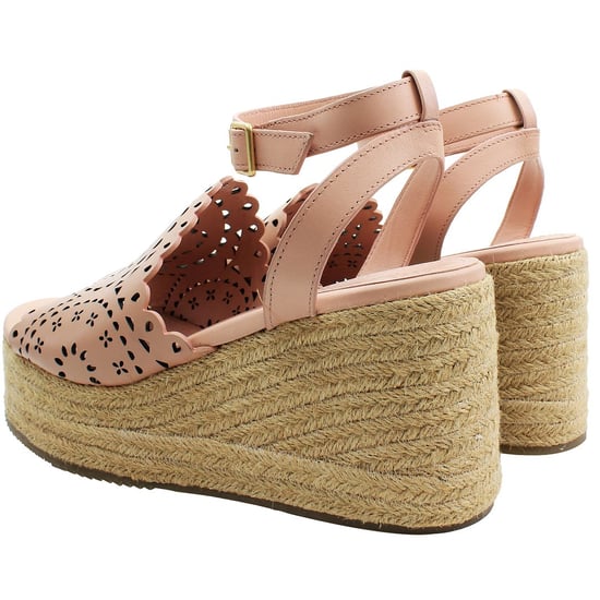 Twed Baker Pinky Laser Cut Damen Pinke Wedges - Image 3
