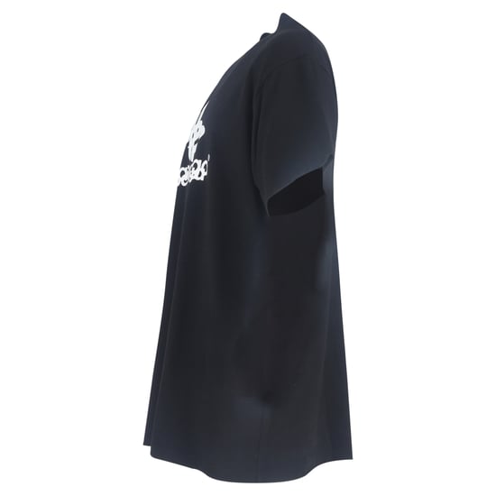 Balenciaga Logo Druck Stehkragen T-Shirt aus schwarzer Baumwolle - Image 2