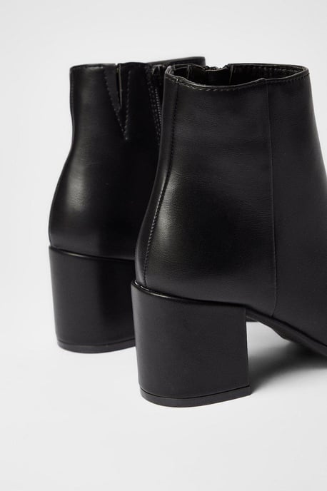 Morgan Round Toe Medium Block Heel Ankle Boots