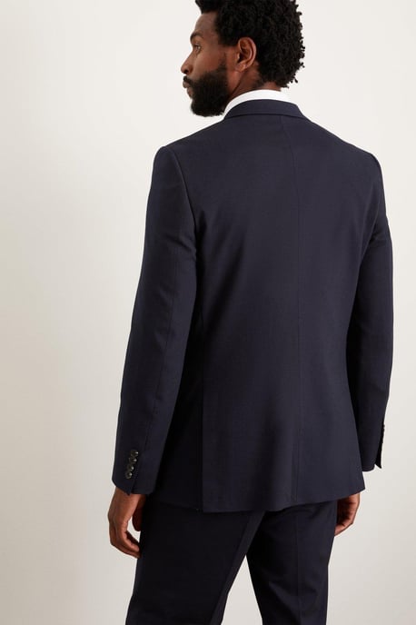 Tailored Fit Navy Essential Suit Jacket - Image 3