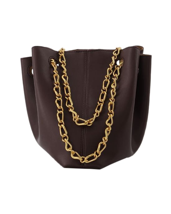 Die Gather Bucket Bag aus braunem veganem Leder - Image 1