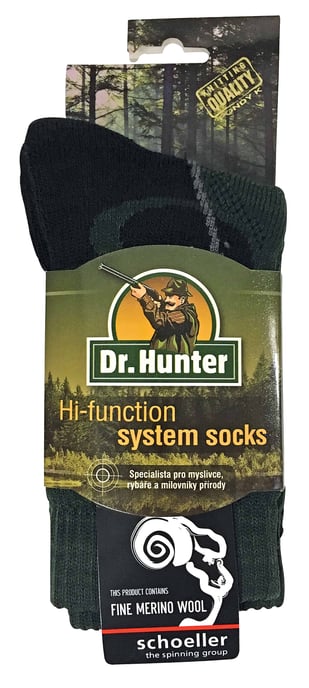 Dr Hunter - Herren dicke warme gepolsterte Sohle Merinowolle thermische Wandern Socken - Image 2