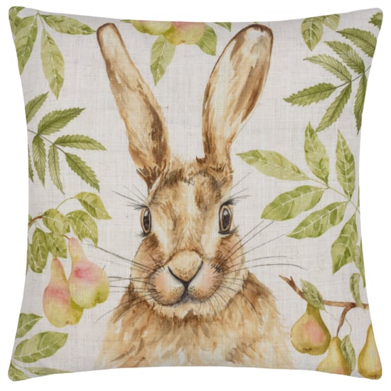 Evans Lichfield Grove Hare Watercolour Printed Feather Filled Cushion