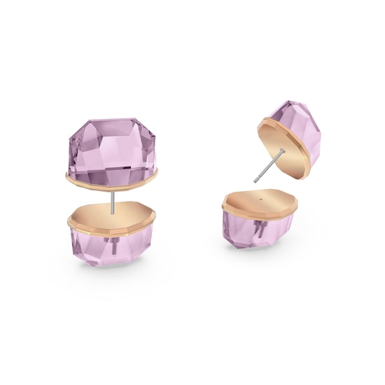 Swarovski 'Lucent' Women's Gold Plated Metal Stud Earrings - Rose 5600254