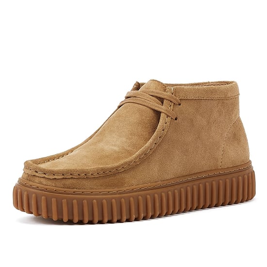 Clarks Torhill Hi Wildleder Herren Stiefel Braun - Image 3