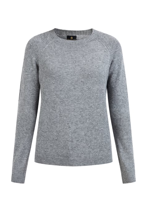 Dreimaster Strickpullover Damen dunkelgrau melange - Image 1