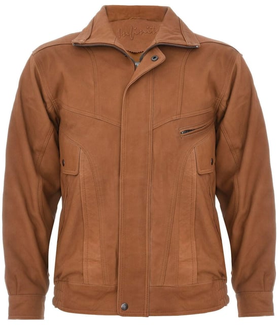 Tailored blouson bomber jacket from nappa leather