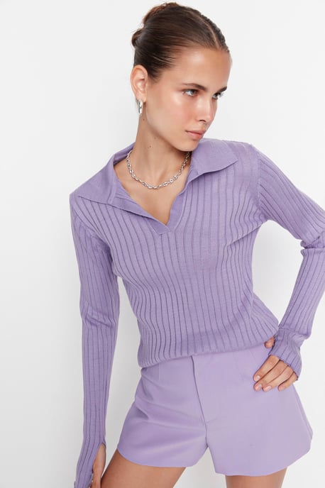 Trendyol Damen Unifarben Pullover - Image 2