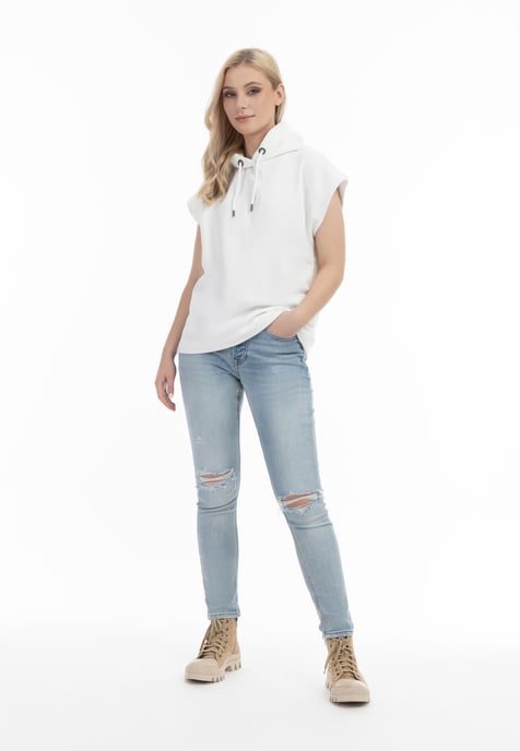 Dreimaster Oversize Sweatshirt Damen Wollweiss - Image 2