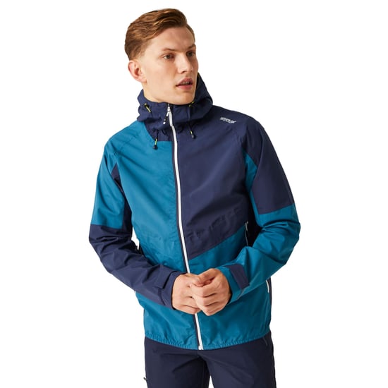 Regatta Mens Deserto II Colour Block Waterproof Jacket (Moroccan Blue/Navy)