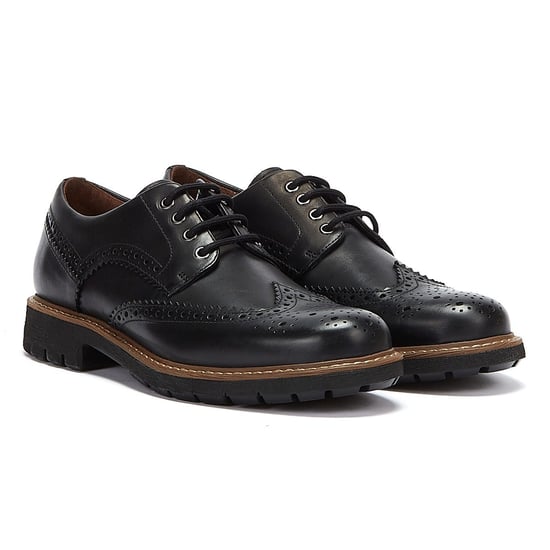 Clarks Batcombe Wing Herren Schwarz Schuhe - Image 1