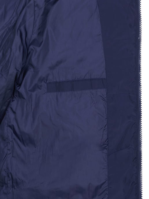 Plein Sport Bold Back Logo Wattierte Jacke in Marineblau - Image 5