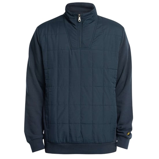 Lyle & Scott Hybrid Quilted Navy Blue Half-Zip Sweatshirt - Image 1