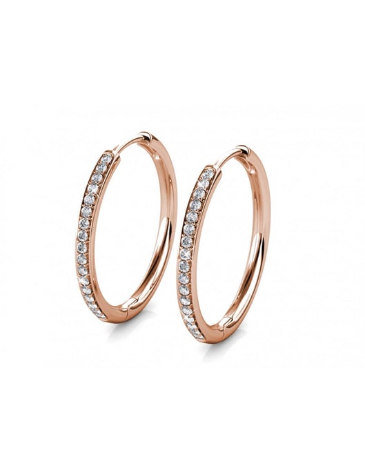 Schicke Ohrringe - Rose Gold und Kristall - Image 5