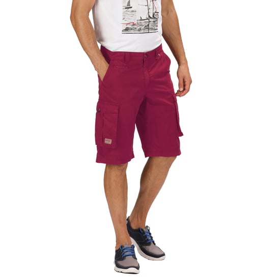 Regatta Herren Cargo-Shorts Shorebay im Vintage-Look (Dunkelrot) - Image 3