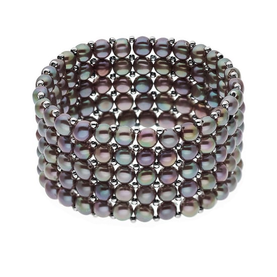 Bracelet 5 Rows of Real Freshwater Pearls 4 mm