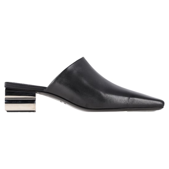 Balenciaga Typo Chrome Absatzmules aus schwarzem Leder - Image 1