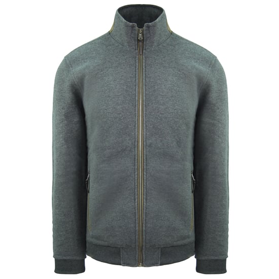 Hackett London Classic Fit Herren Harrington-Jacke in Grau - Image 1