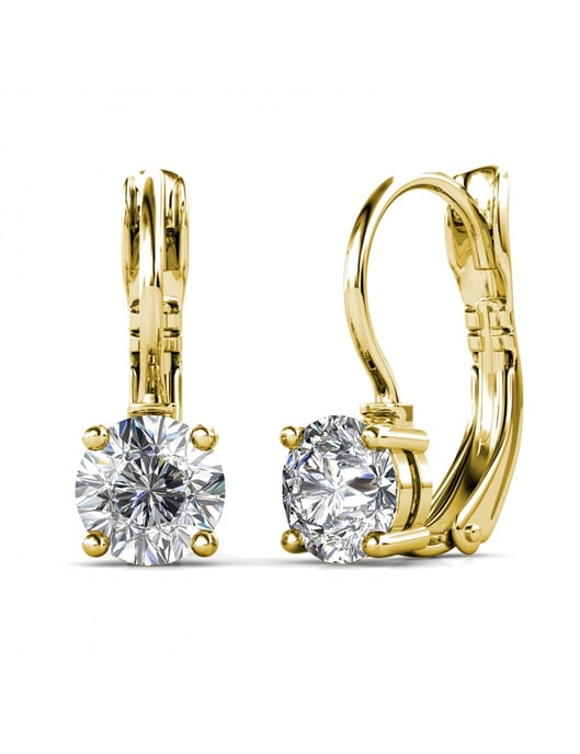 Runde Ohrringe - Gold und Kristall - Image 1