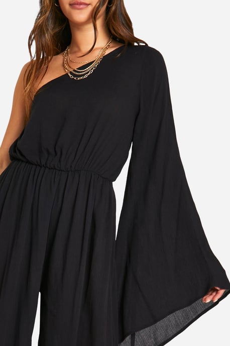Flare Sleeve Cheesecloth Jumpsuit