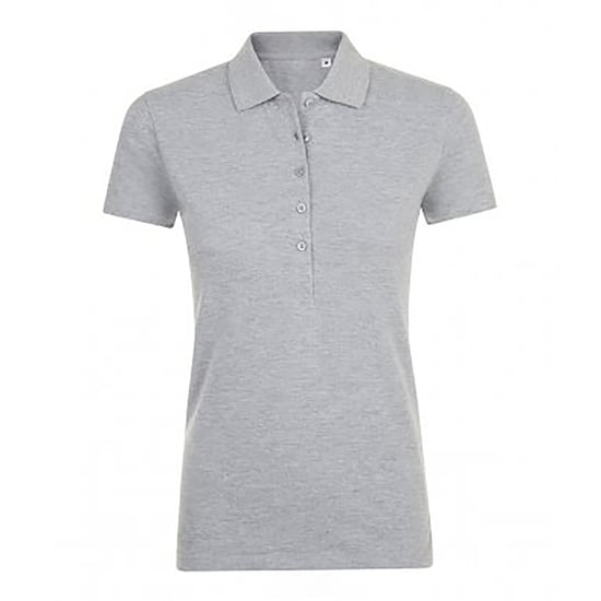 SOLS Damen/Damen Phoenix Kurzarm-Pique-Poloshirt (Grau meliert) - Image 1