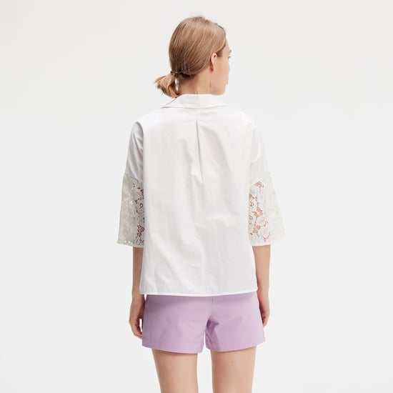 Bluse aus Spitze und Baumwolle - Image 2