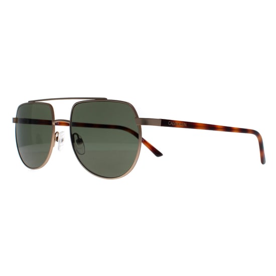 Calvin Klein Aviator Mens Matte Light Gold Green CK20301S