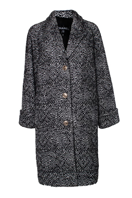 Woll-Tweed-Paillettenmantel - Image 1
