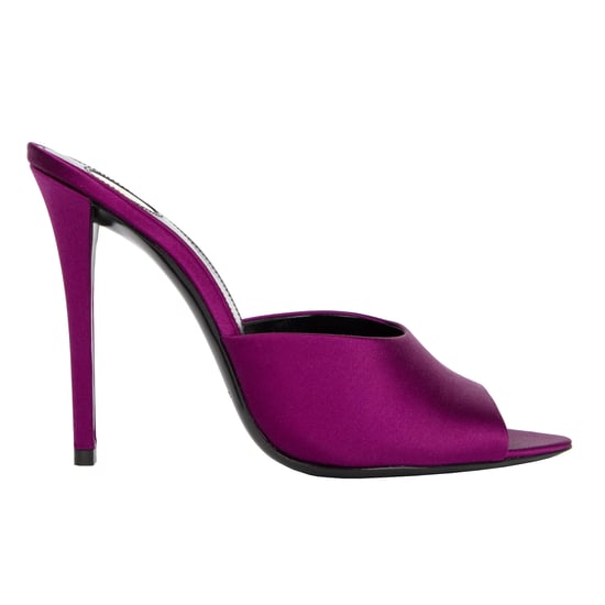 Saint Laurent Goldie Mules aus Satin-Crepe in Lila - Image 6