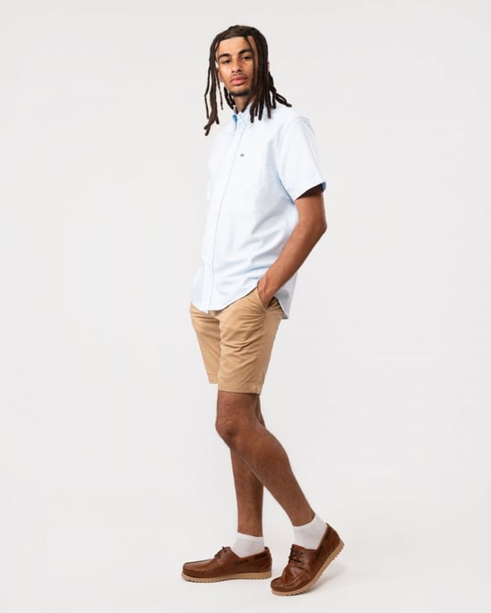 Lacoste Mens Casual Short Sleeve Woven Shirt