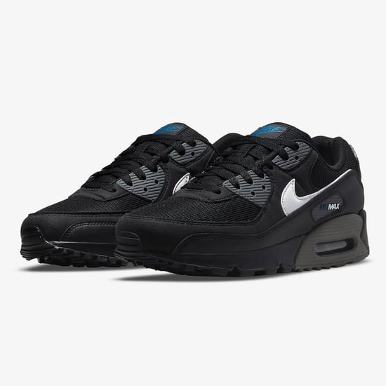 Nike Air Max 90 Herren Turnschuhe in Schwarz/Weiß/Marina/Eisen Grau - Image 3