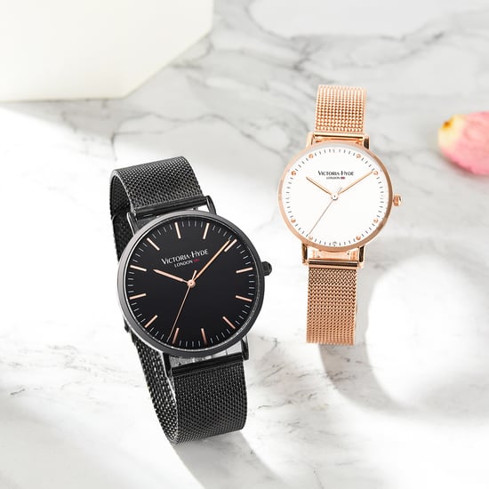 VICTORIA HYDE Couple Watches Geschenkset Schwarz Rose Gold - Image 2