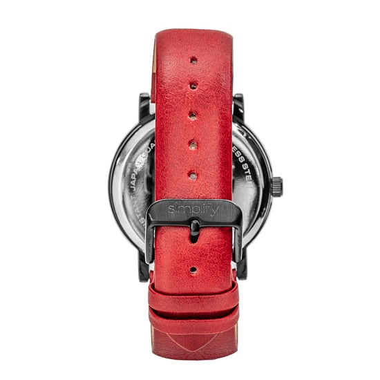 Simplify The 7000 Leather-Band Watch