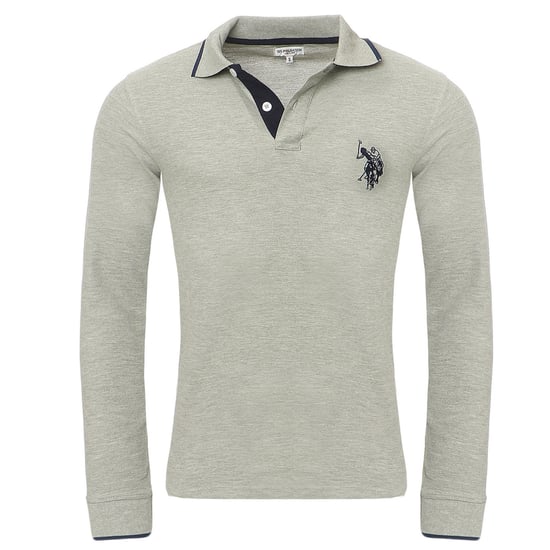 U.S. Polo Assn. LongSleeve Poloshirt in light grey