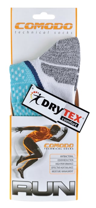 COMODO - Unisex Chaussettes Basses Running Argentees courtes Antibacteriennes - Blanc Bleu - Image 2