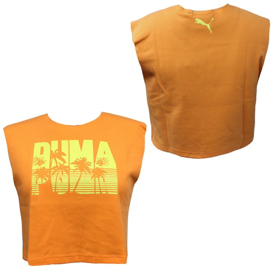 Puma x Fenty Orangefarbenes Crop-Top – Damen - Image 1