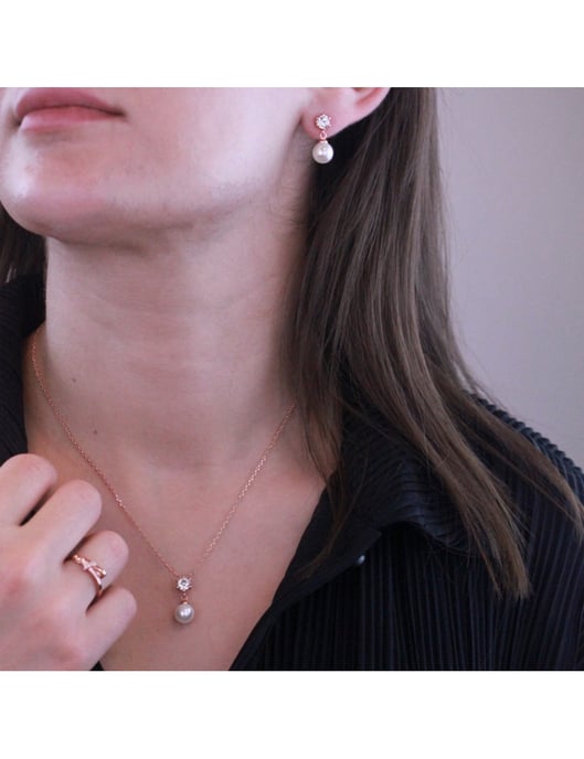 Pauline Set und Box - Rose Gold und Kristall - Image 2