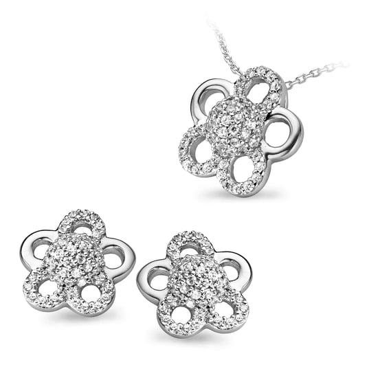 Orphelia Damen 925 Sterling Silber Set: Ketten-Anhänger + Ohrringe - Silber SET-5096 - Image 1
