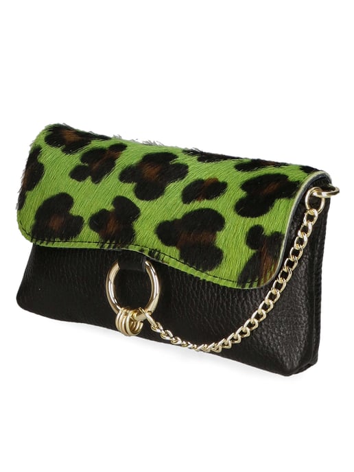 Gave Lux Clutch bag women LEOPARD GREEN