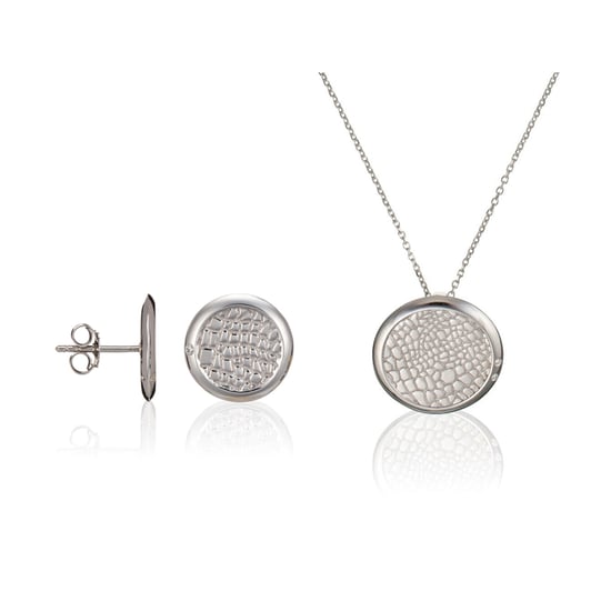 Orphelia Damen 925 Sterling Silber Set: Kettenanhänger + Ohrringe - Silber SET-5924 - Image 1