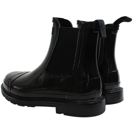Hunter Commando Chelsea Gloss Damen Schwarze Stiefel - Image 2