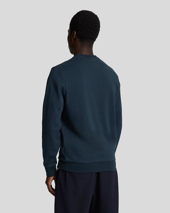 Interlock-Sweatshirt mit Rundhalsausschnitt für Herren in Marine - Image 3