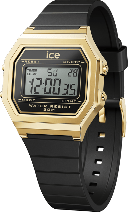 Ice Watch Ice Digit Retro - Black Gold Schwarz Damen Armbanduhr 022064 - S - Image 1