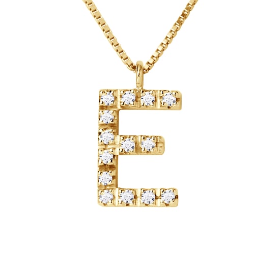 DIADEMA - Necklace with Diamonds - E -Yellow Gold