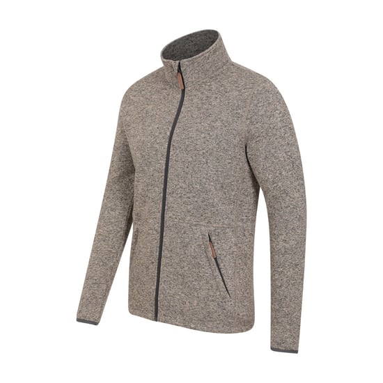 Mountain Warehouse Herren Idris III Full Zip Fleece Jacke (Beige) - Image 3