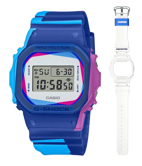 Casio G-Shock Herren Blau Uhr DWE-5600PR-2ER - Image 1
