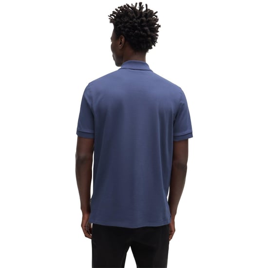 Men's Boss Pallas Embroidered Logo Polo Shirt in Navy - Image 3