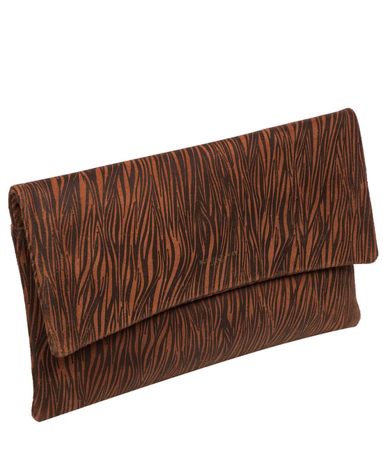 Amelia' Animal Print Leather Clutch Bag