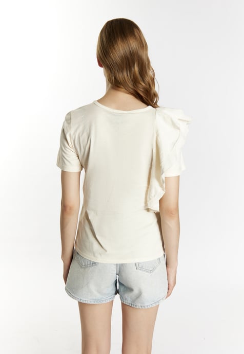 Dreimaster T-Shirt Damen Wollweiß - Image 4